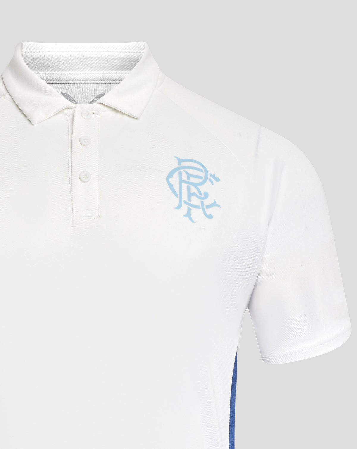 Rangers 24/25 Men's Pro Players Presentation Polo - Brilliant White/Blue Depths