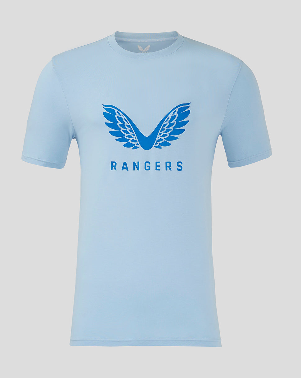 Rangers Men's 24/25 Pro Players Logo T-Shirt - Light Blue