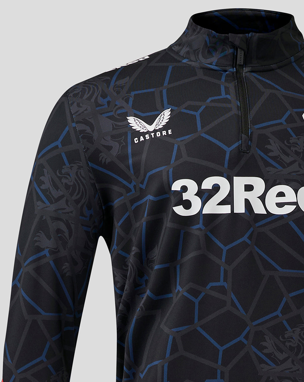 Rangers Men's 24/25 Third Matchday 1/4 Zip Midlayer - Black/Red