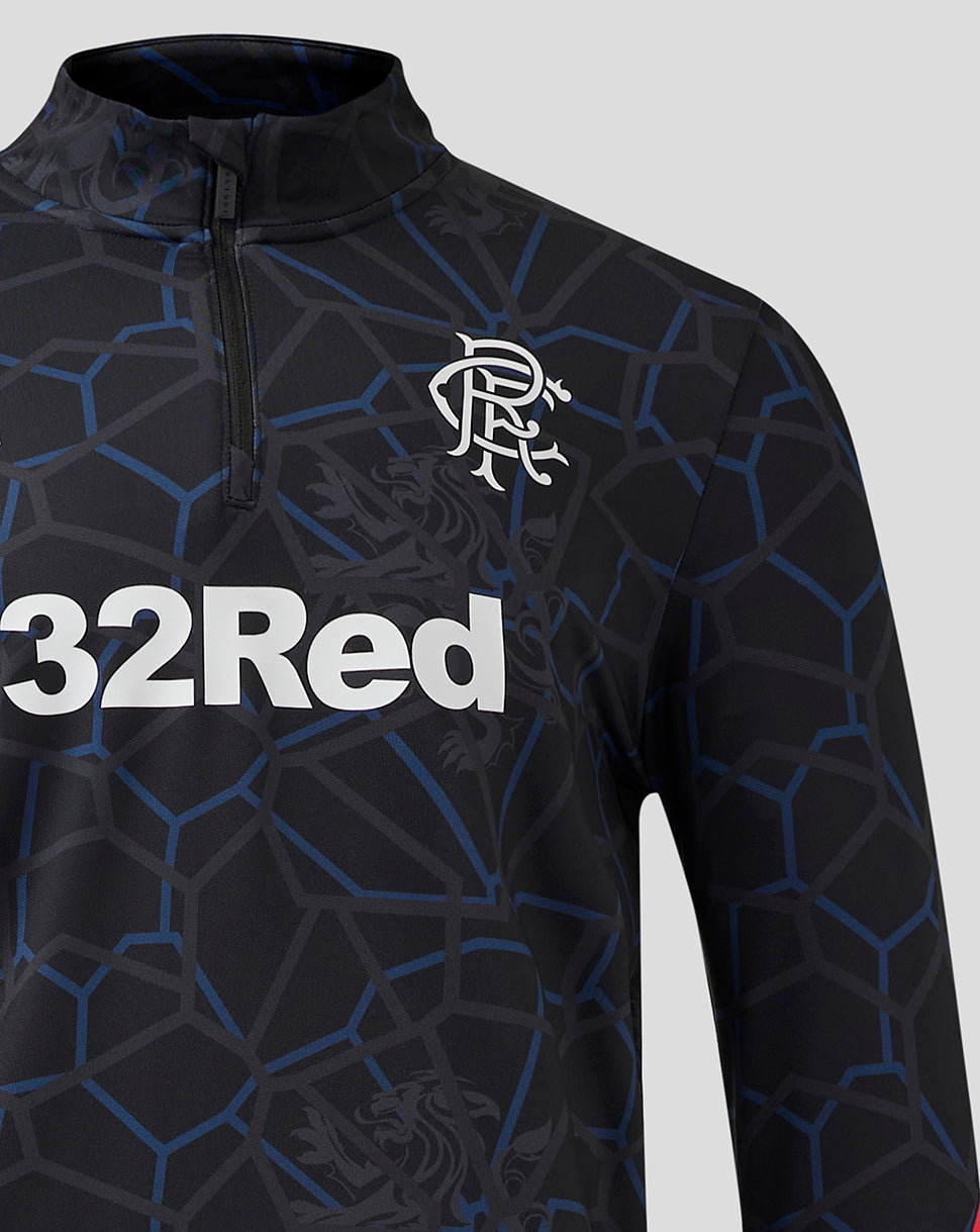 Rangers Men's 24/25 Third Matchday 1/4 Zip Midlayer - Black/Red