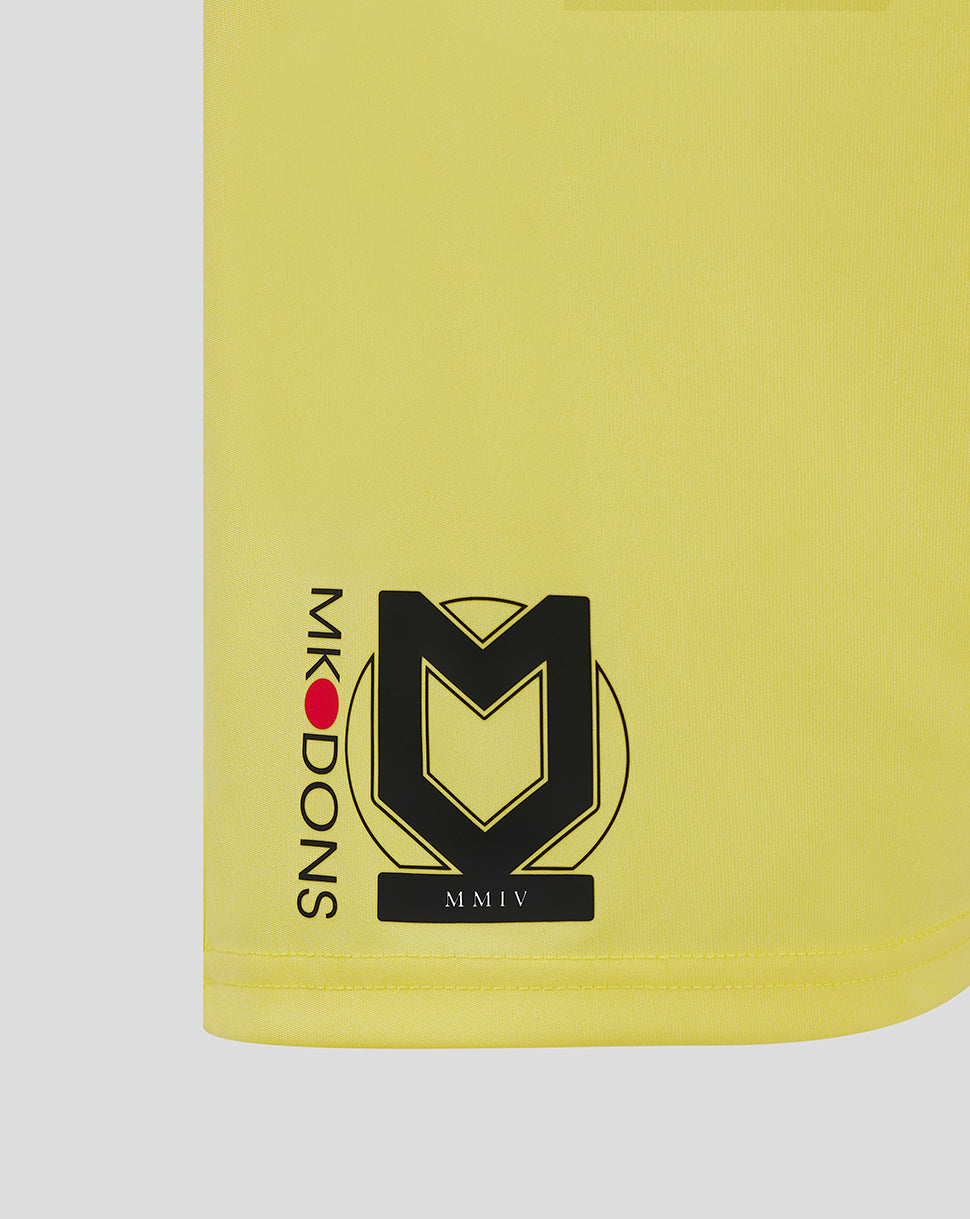 Mk Dons Men's 24/25 Away Goal Keeper Short - Yellow