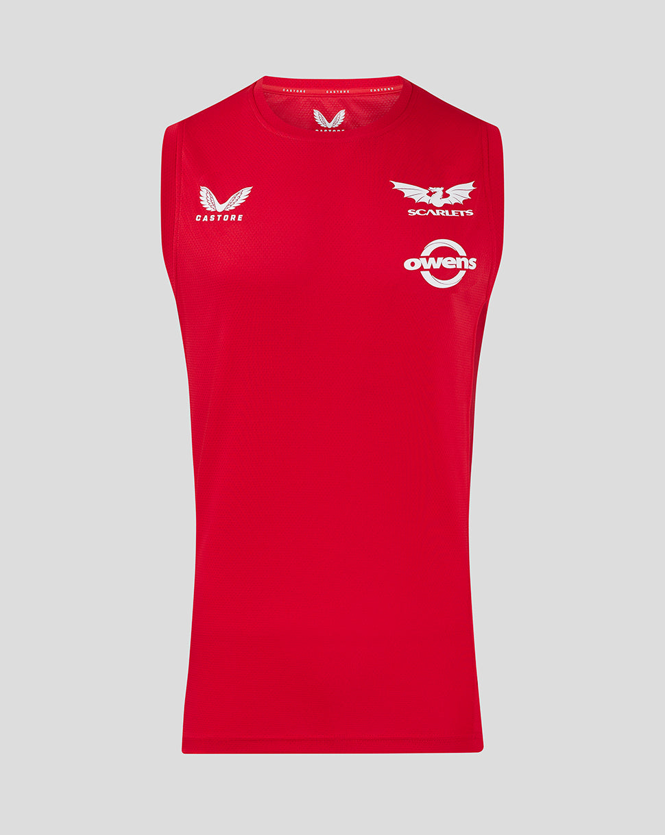 Scarlets Men's 24/25 Pro Players Training Vest - True Red/Barbados Cherry