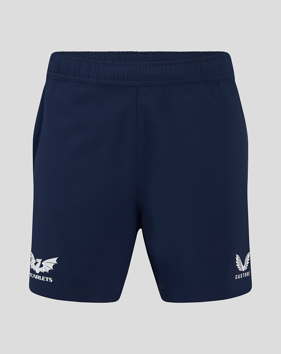 Scarlets Men's 24/25 Pro Players Rugby Training Short - Peacoat/Blueprint
