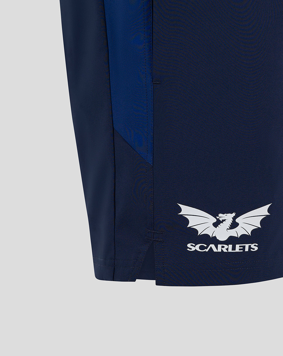 Scarlets Men's 24/25 Pro Players Rugby Training Short - Peacoat/Blueprint