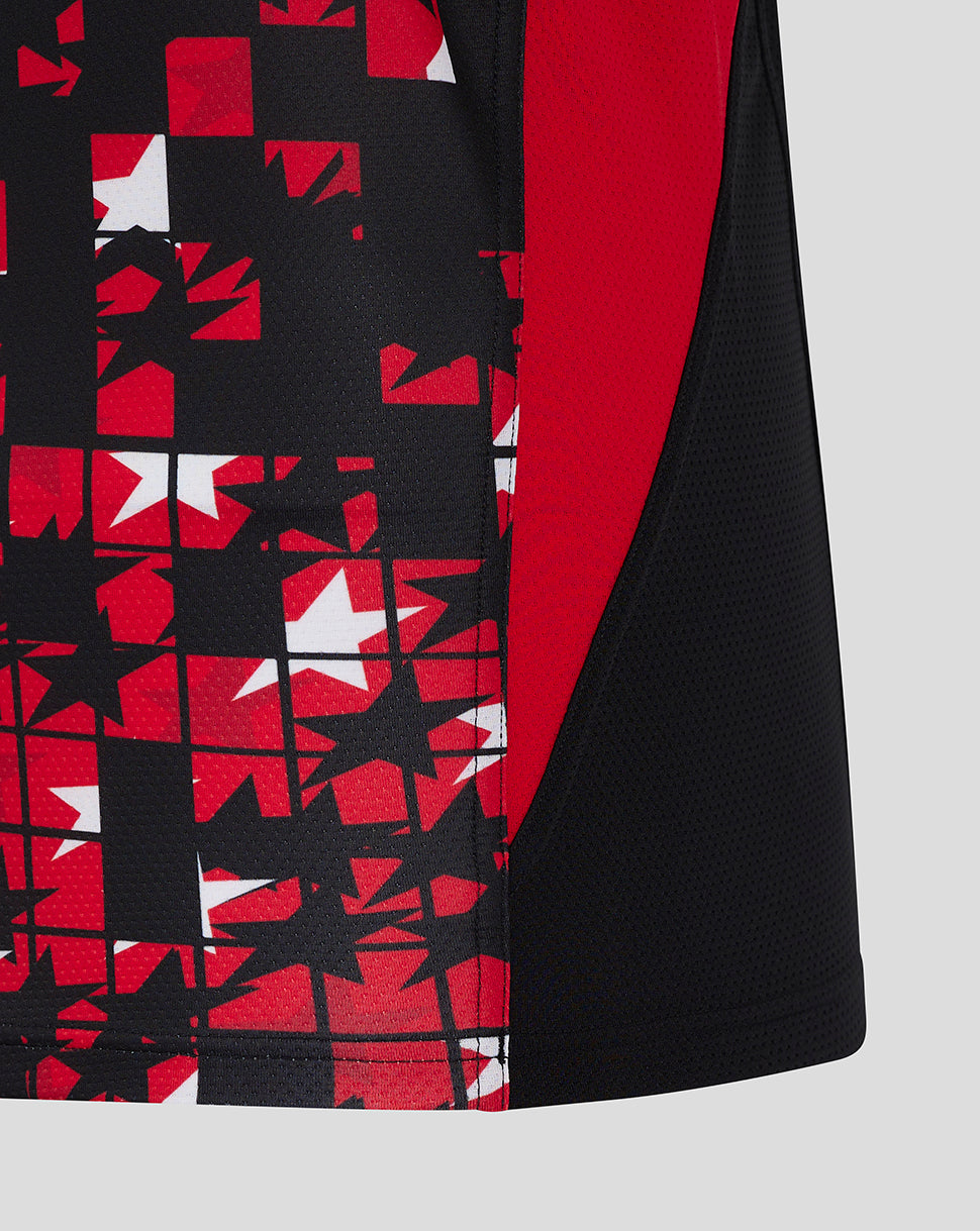 Saracens Men's 24/25 Matchday Vest - Black/Red - Black/Red