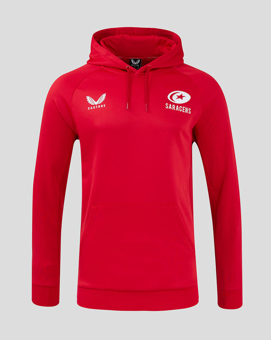 Saracens Men's 24/25 Training Overhead Hoody - Red