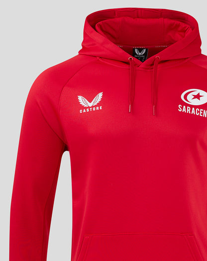 Saracens Men's 24/25 Training Overhead Hoody - Red