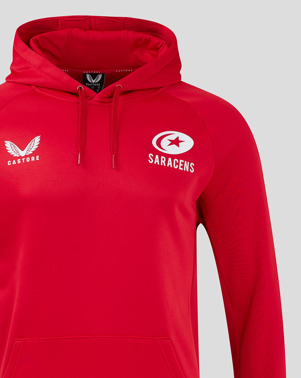 Saracens Men's 24/25 Training Overhead Hoody - Red