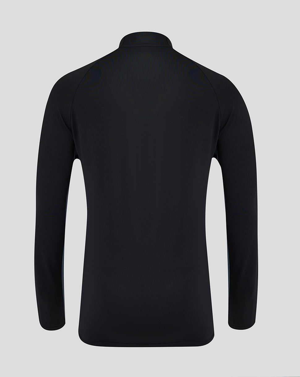 Saracens Men's 24/25 Training 1/4 Zip - Black - Black/Grey