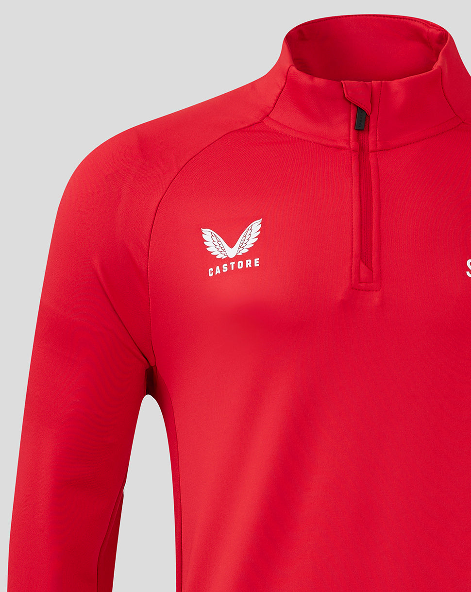 Saracens Men's 24/25 Training 1/4 Zip - Red - Red
