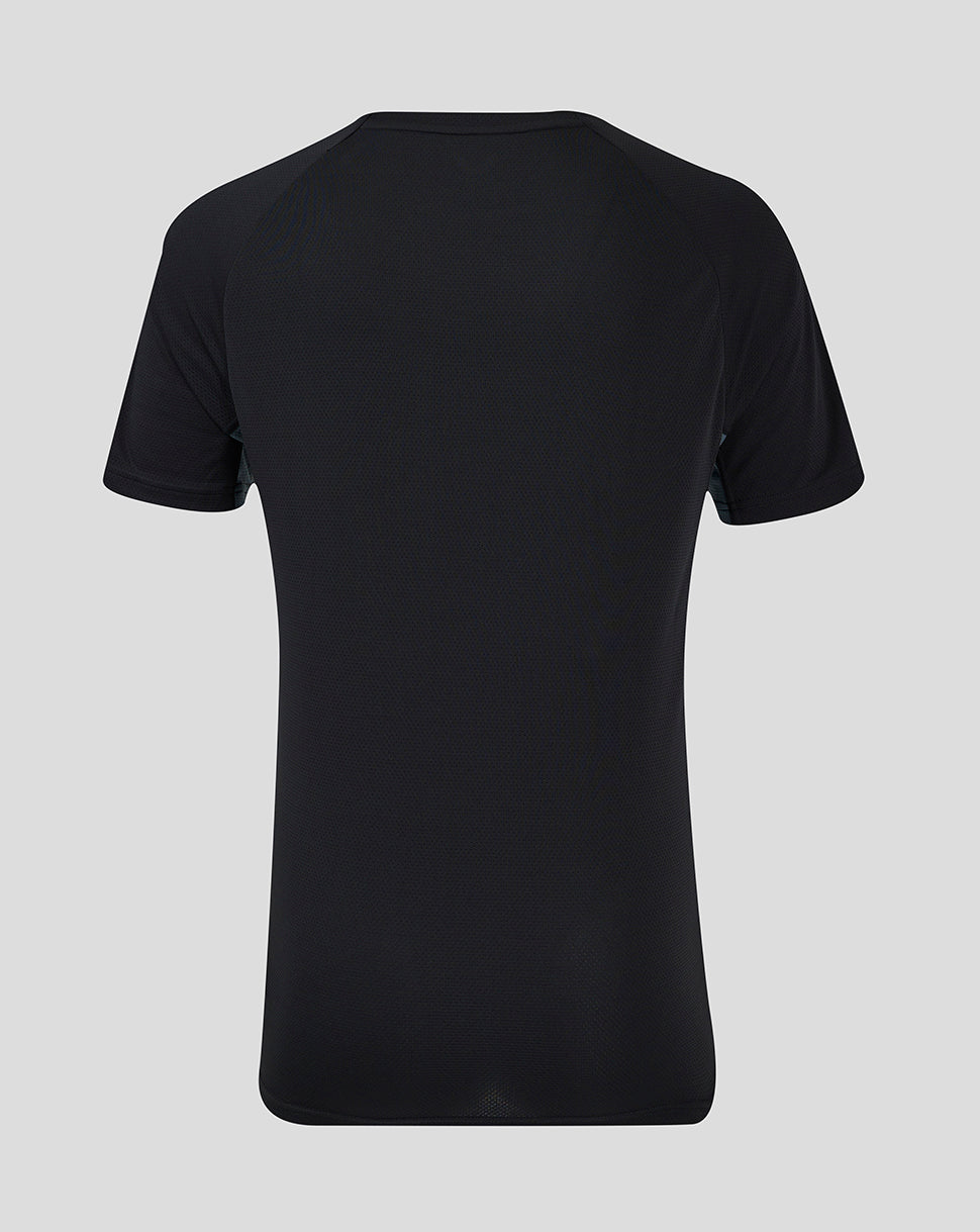 Saracens Men's 24/25 Training Short Sleeve Tee - Black - Black/Grey