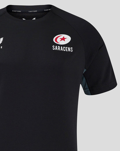 Saracens Men's 24/25 Training Short Sleeve Tee - Black