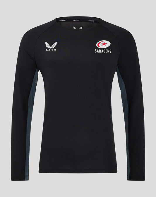 Saracens Men's 24/25 Training Long Sleeve Tee - Black