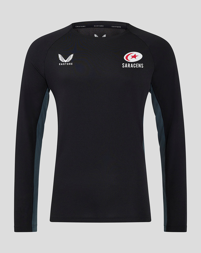 Saracens Men's 24/25 Training Long Sleeve Tee - Black