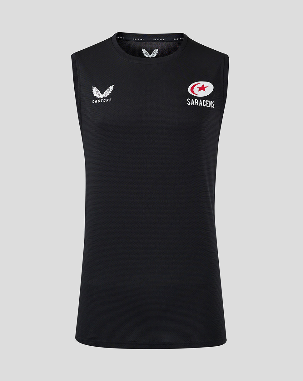 Saracens Men's 24/25 Training Vest - Black - Black/Grey
