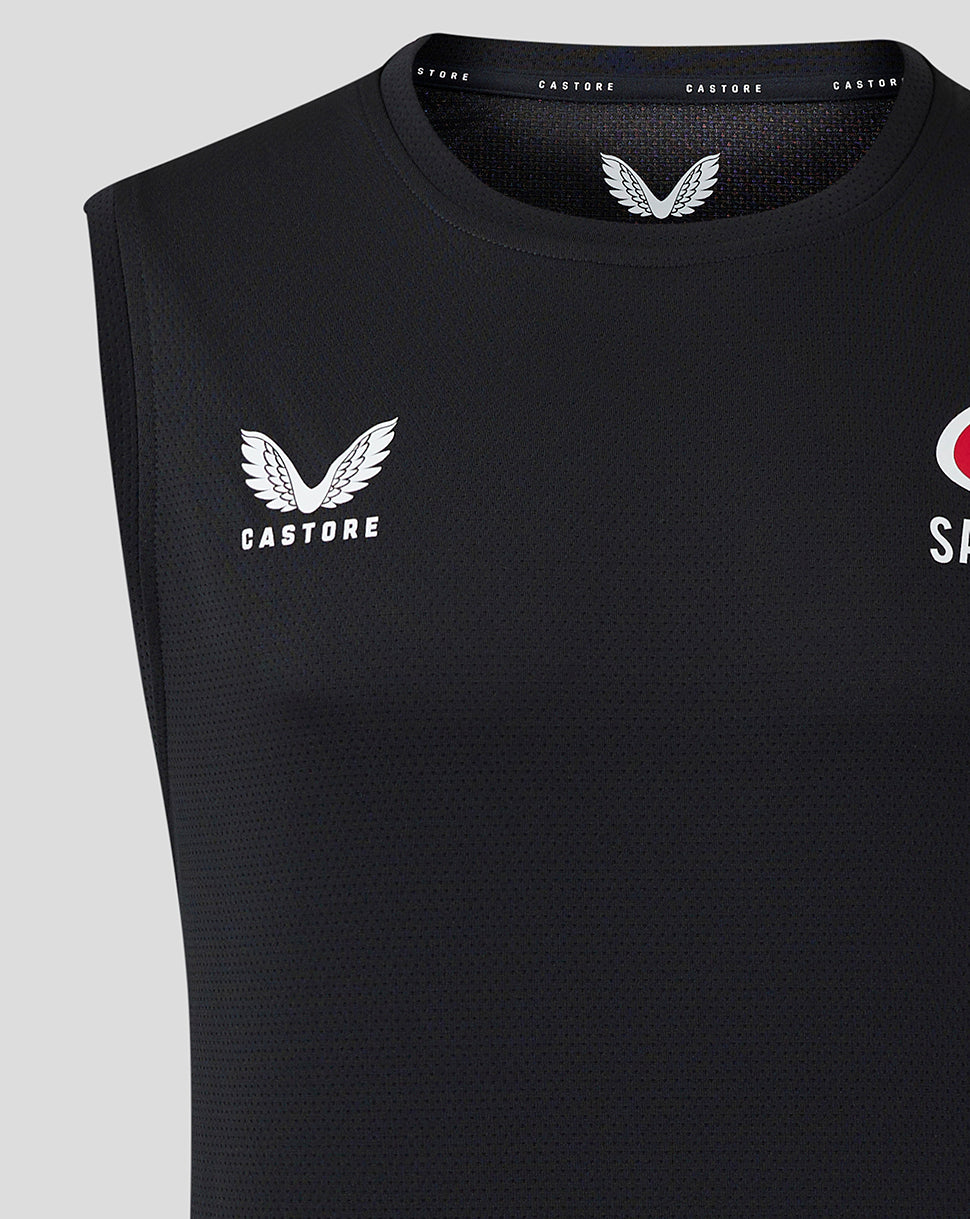 Saracens Men's 24/25 Training Vest - Black - Black/Grey