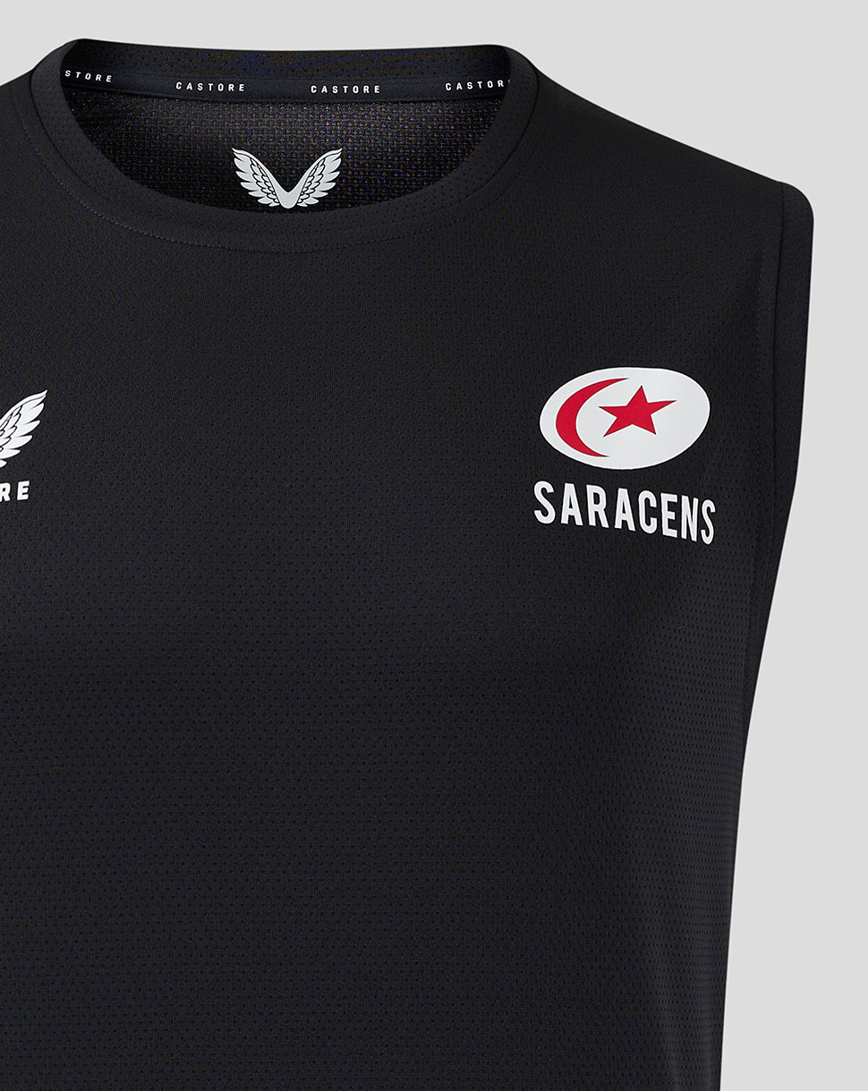 Saracens Men's 24/25 Training Vest - Black - Black/Grey