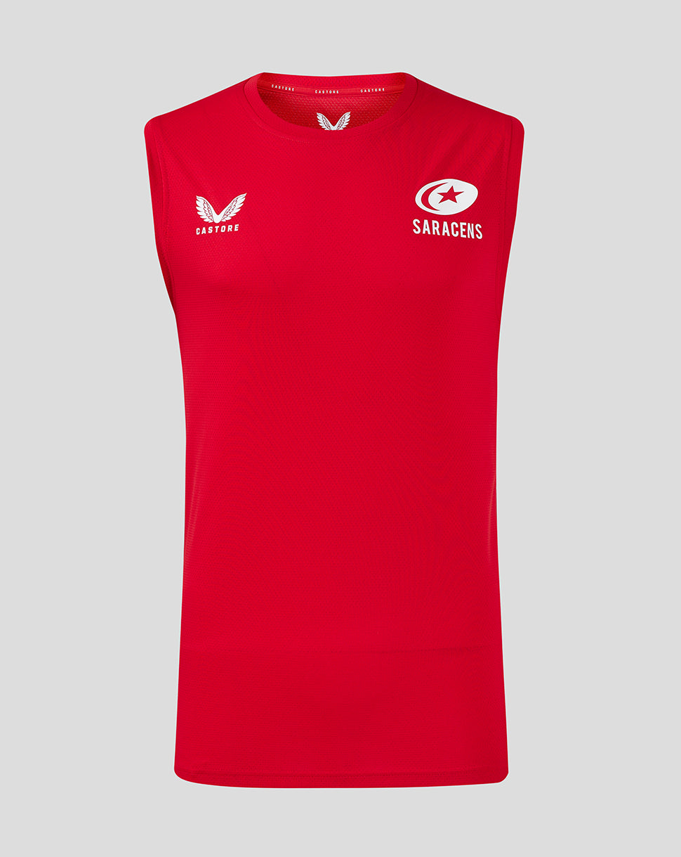 Saracens Men's 24/25 Training Vest - Red - Red
