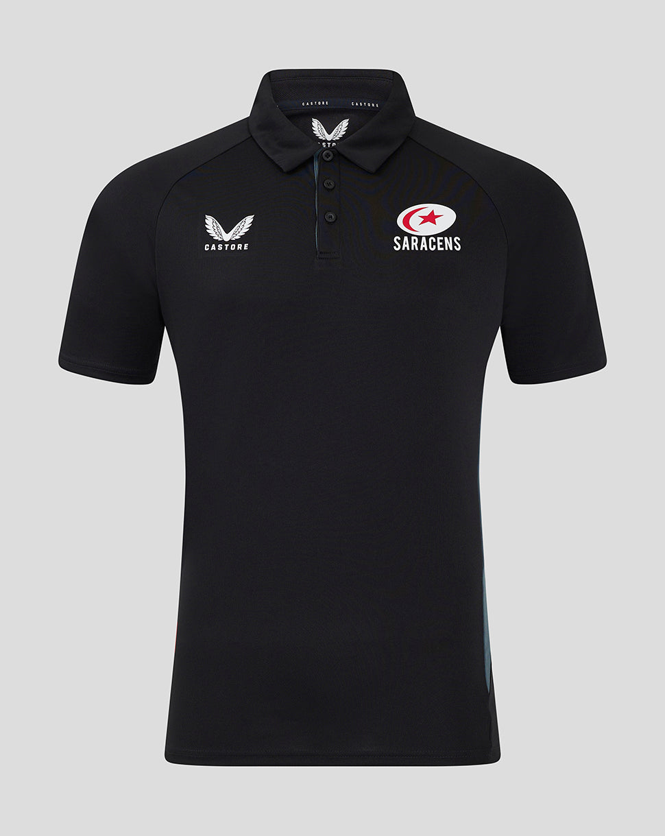 Saracens Men's 24/25 Presentation Polo - Black