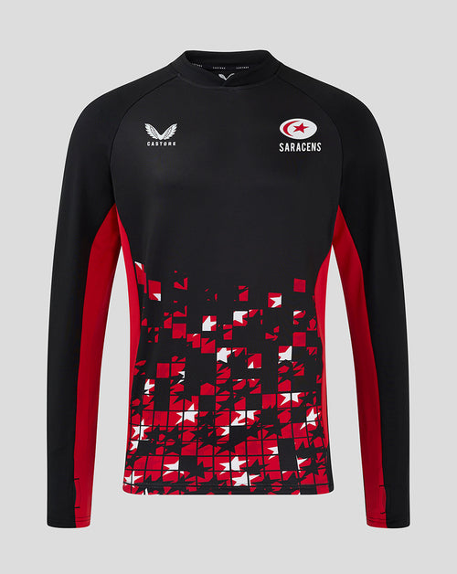 Saracens Men's 24/25 Matchday Midlayer - Black/Red