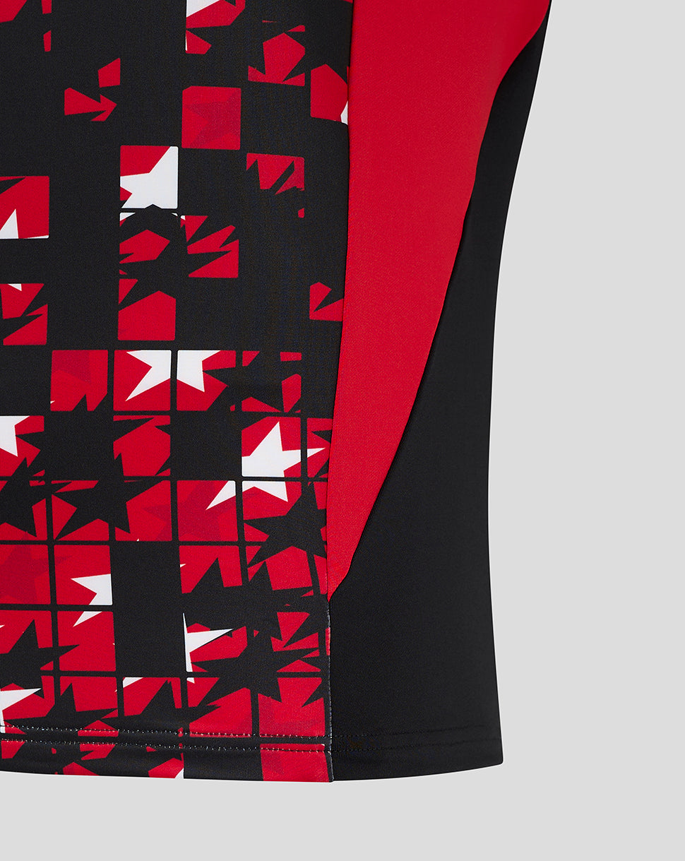 Saracens Men's 24/25 Matchday Midlayer - Black/Red - Black/Red