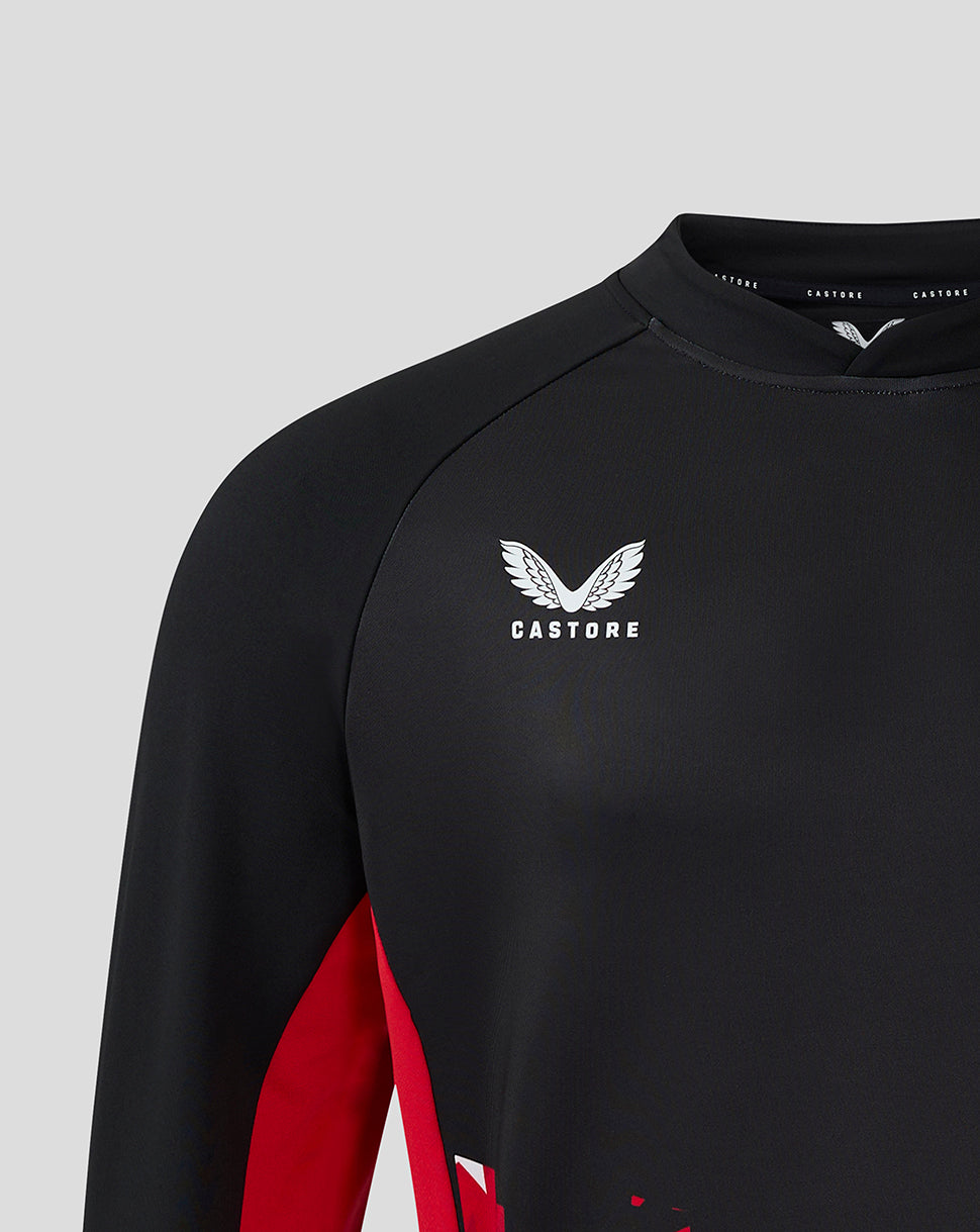 Saracens Men's 24/25 Matchday Midlayer - Black/Red - Black/Red