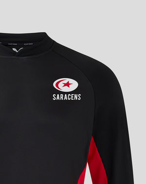 Saracens Men's 24/25 Matchday Midlayer - Black/Red
