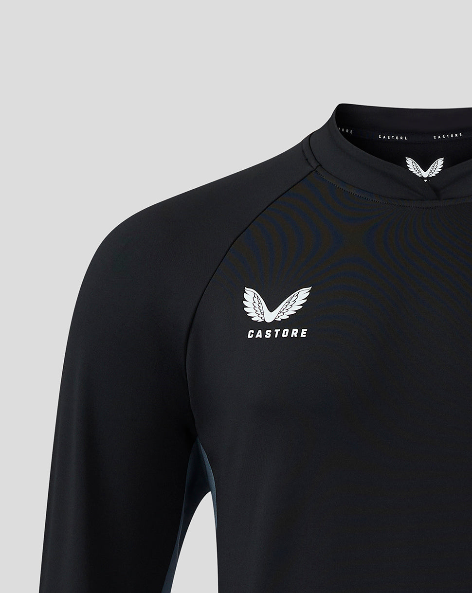Saracens Men's 24/25 Training Midlayer - Black - Black/Grey