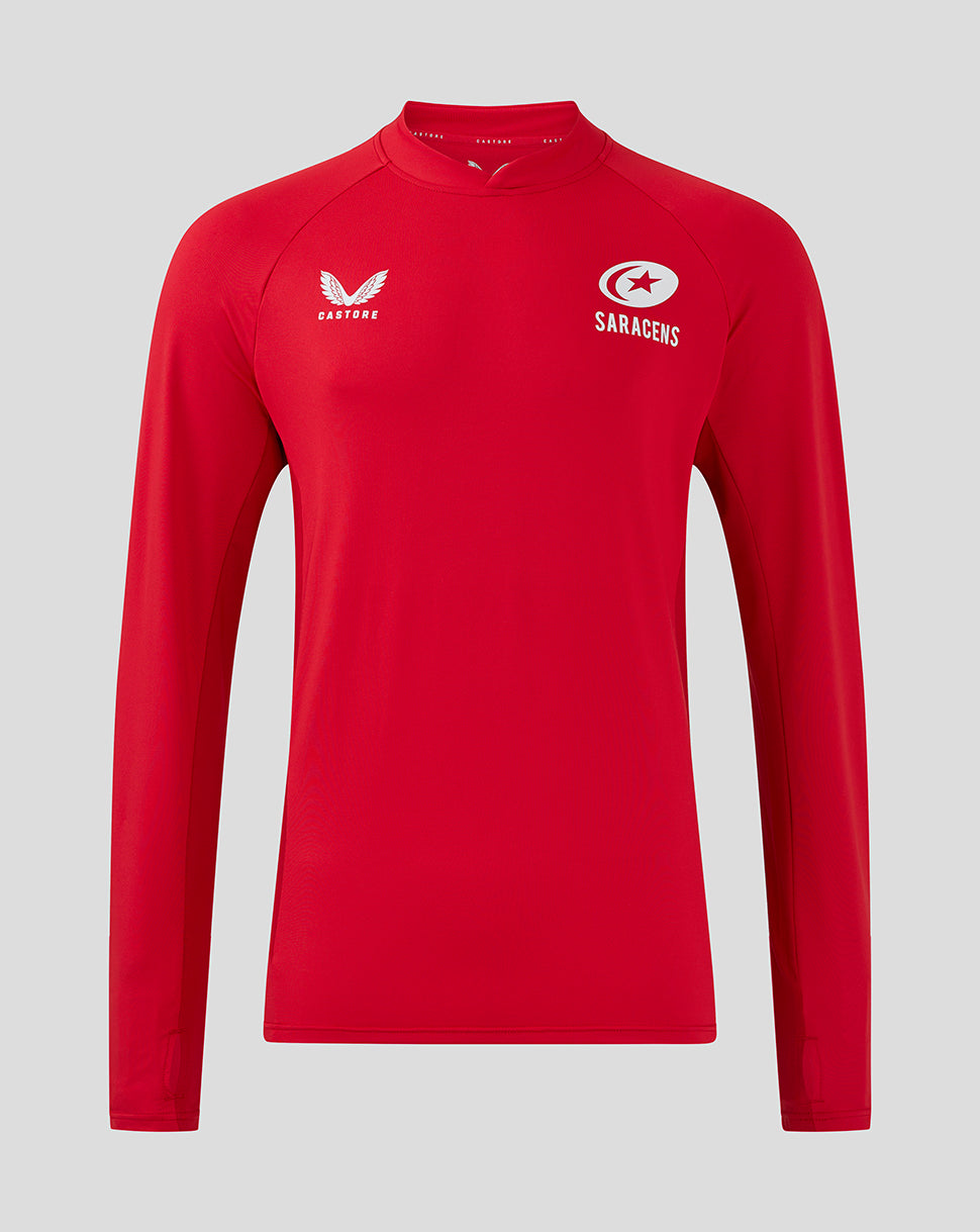 Saracens Men's 24/25 Training Midlayer - Red - Red
