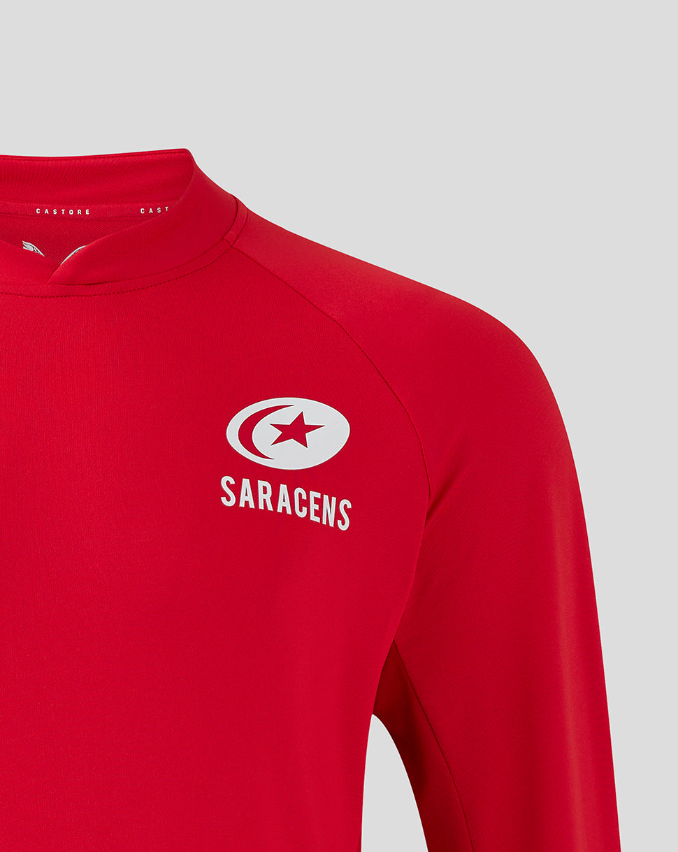 Saracens Men's 24/25 Training Midlayer - Red - Red