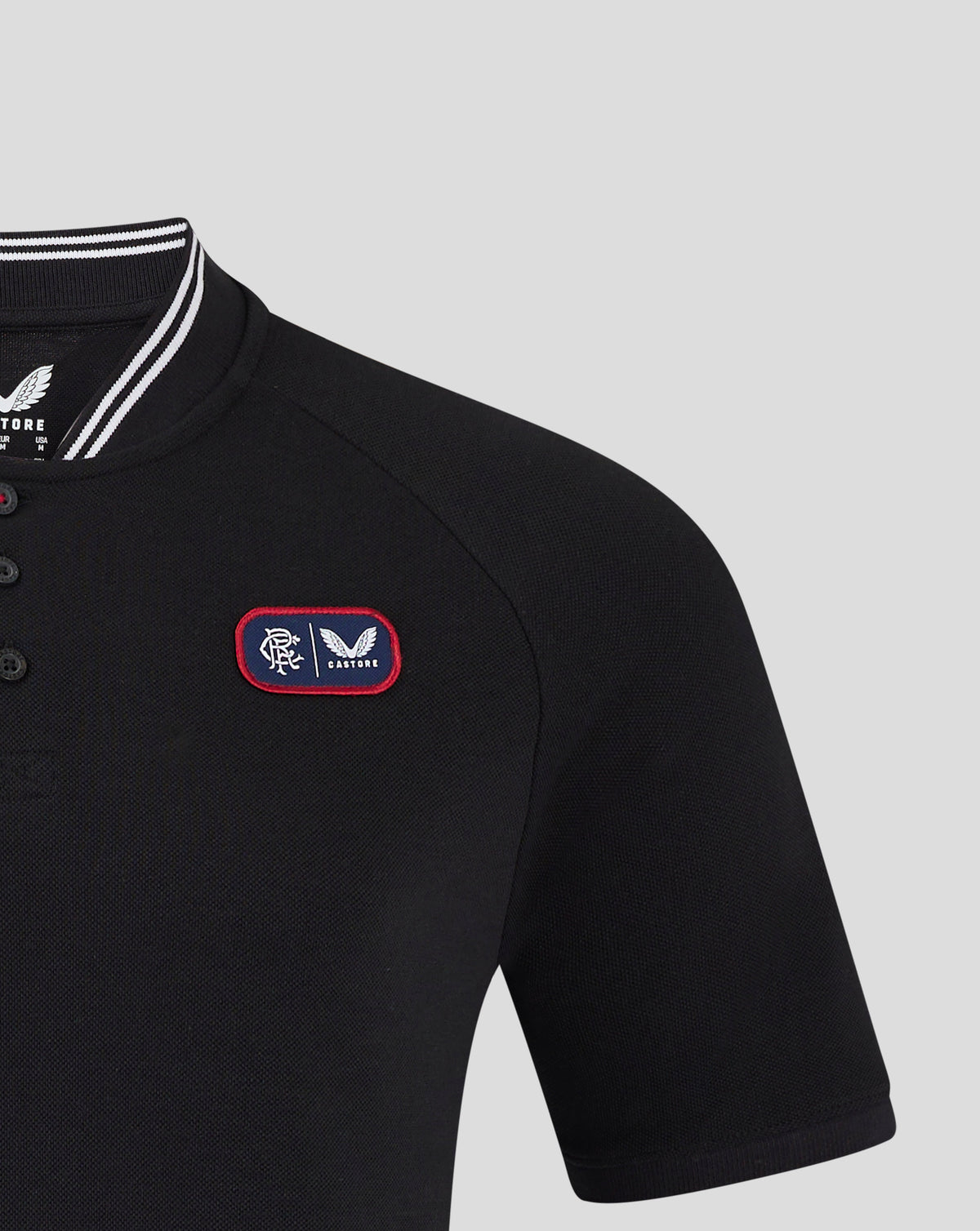 Rangers Men's 24/25 Cotton Polo - Black - Caviar