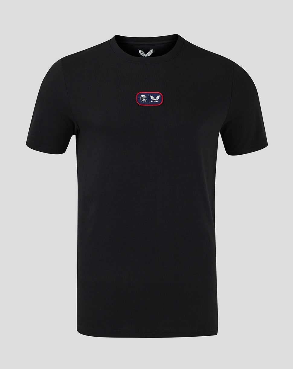 Rangers Men's 24/25 Cotton T-Shirt - Black - Caviar
