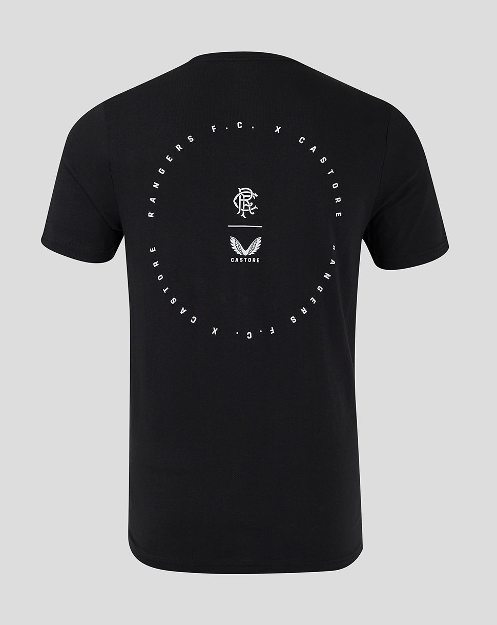 Rangers Men's 24/25 Cotton T-Shirt - Black - Caviar