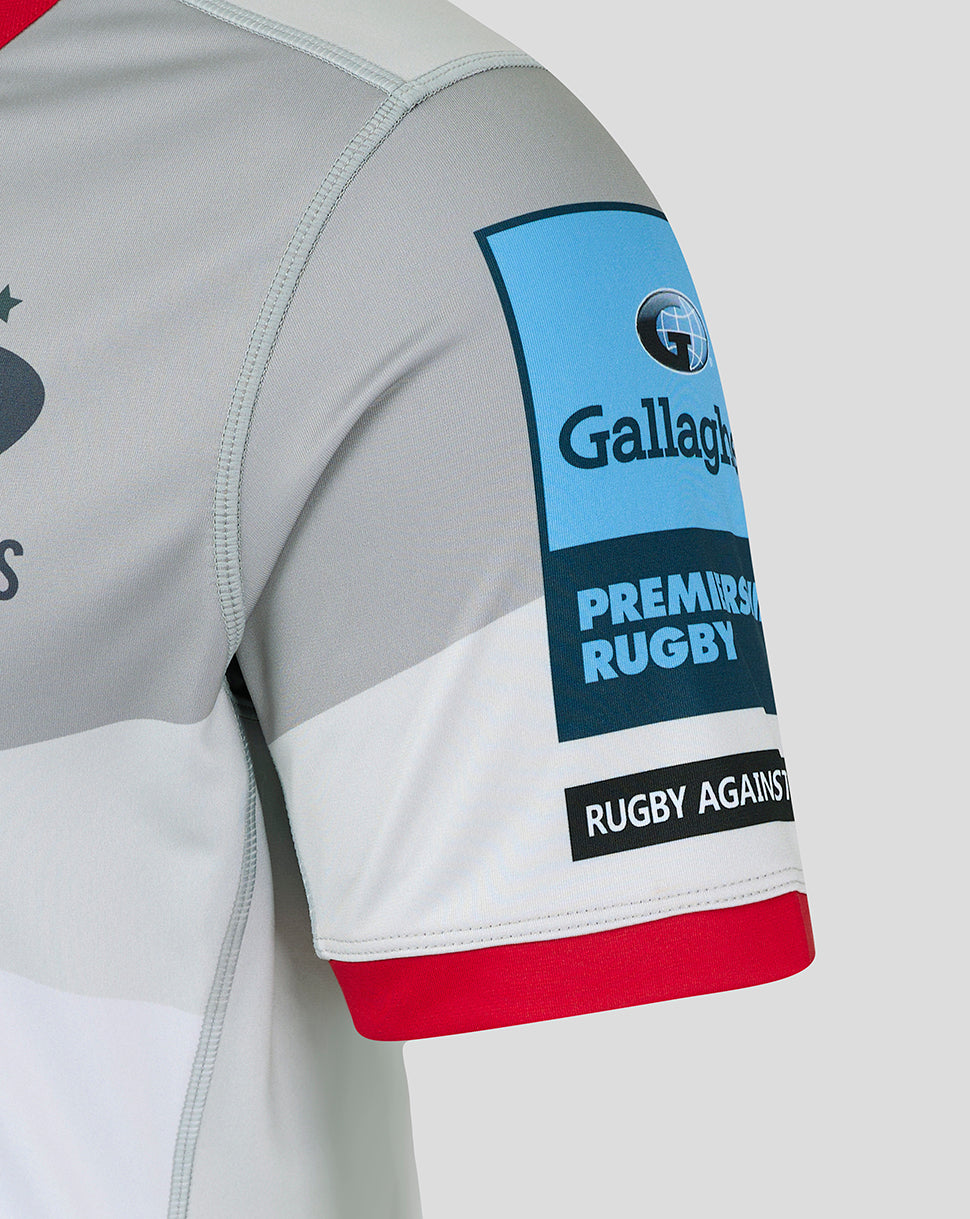 Saracens Men's Pro Away Shirt 24/25 - Grey/Red
