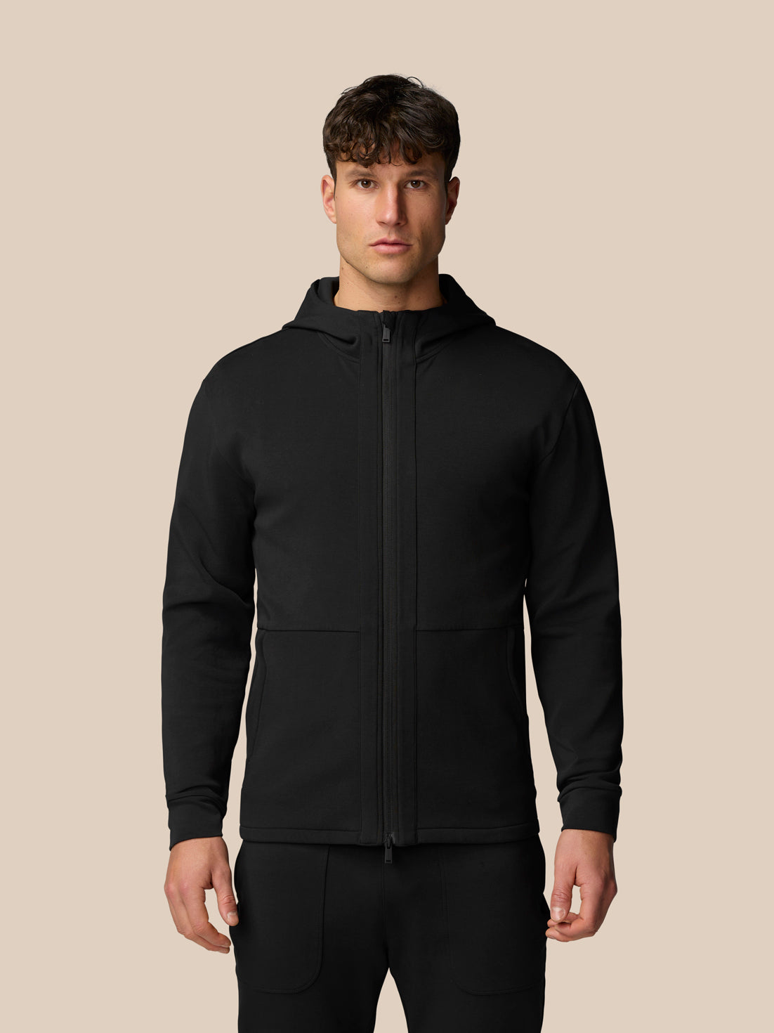 Travel Full Zip Hoodie - Black