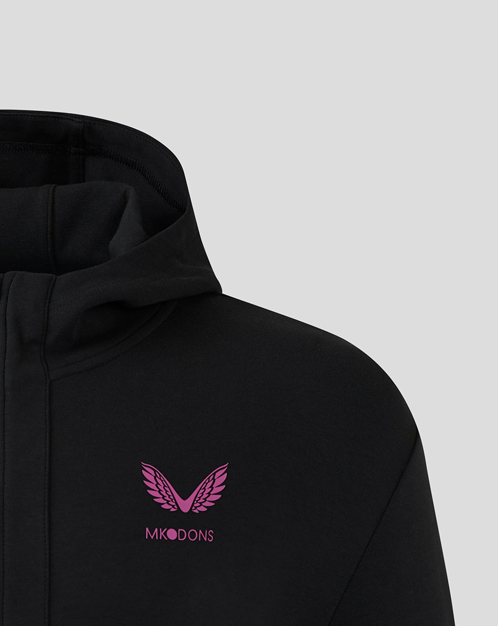 Mk Dons Men's 24/25 Hooded Travel Jacket - Black