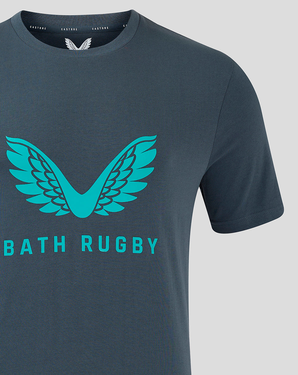 Bath Rugby Men's 24/25 Players Logo T-Shirt - Dark Slate