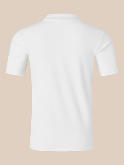 Short Sleeve Men's Polo - White