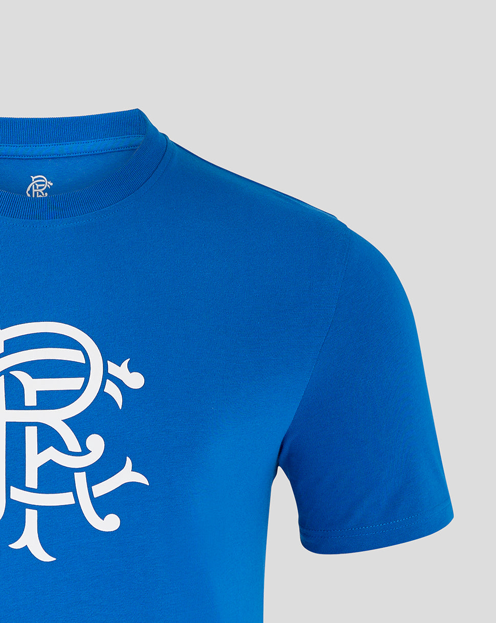 Rangers Men's Core Crest T-Shirt - Blue - Blue/Blue