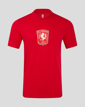 Red FC Twente core T-shirt with white crest on the chest