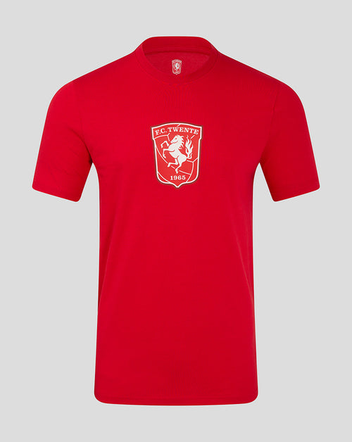 Red FC Twente core T-shirt with white crest on the chest