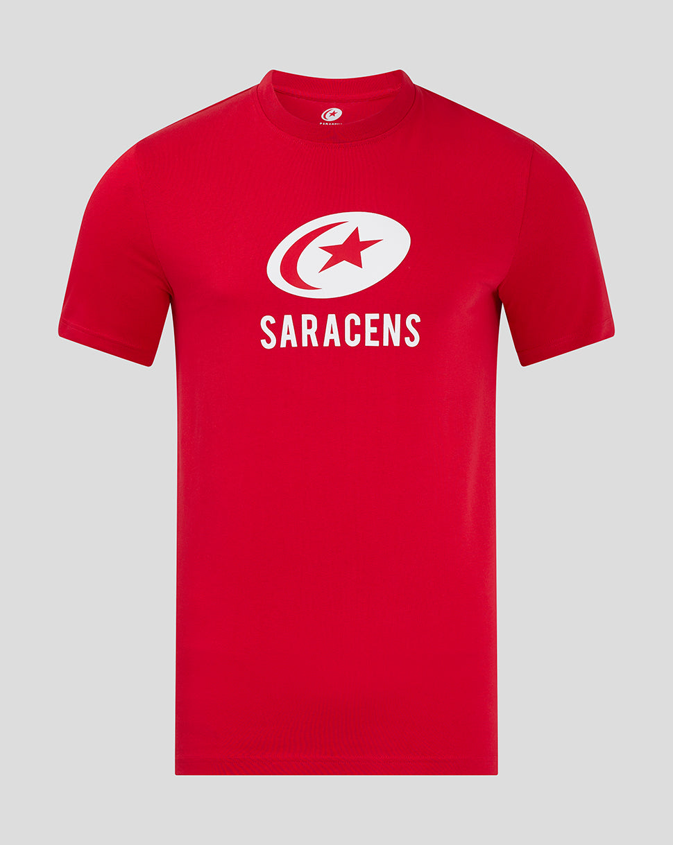 Saracens Men's Core Crest T-Shirt - Red - Red