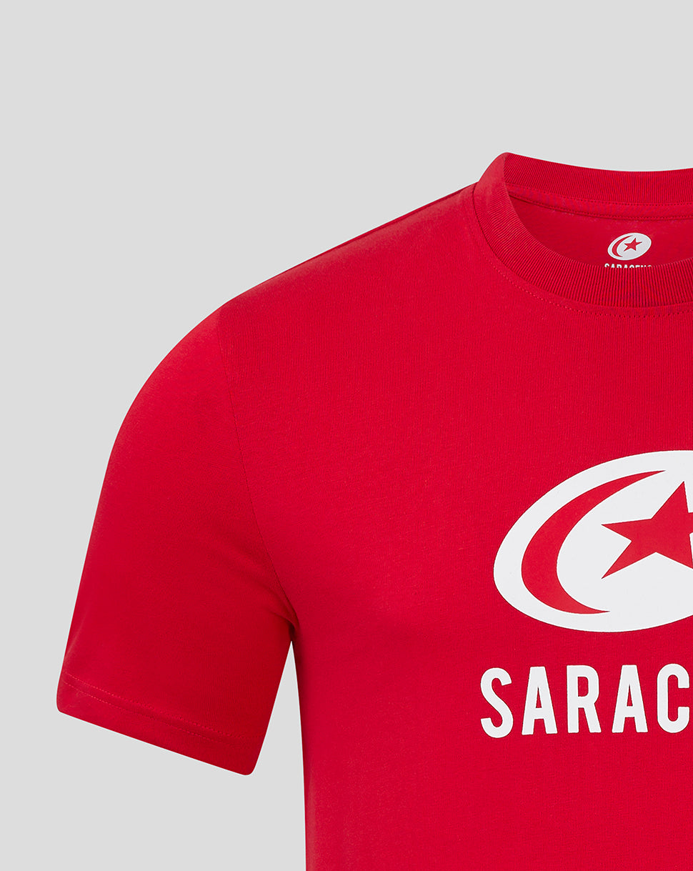 Saracens Men's Core Crest T-Shirt - Red - Red