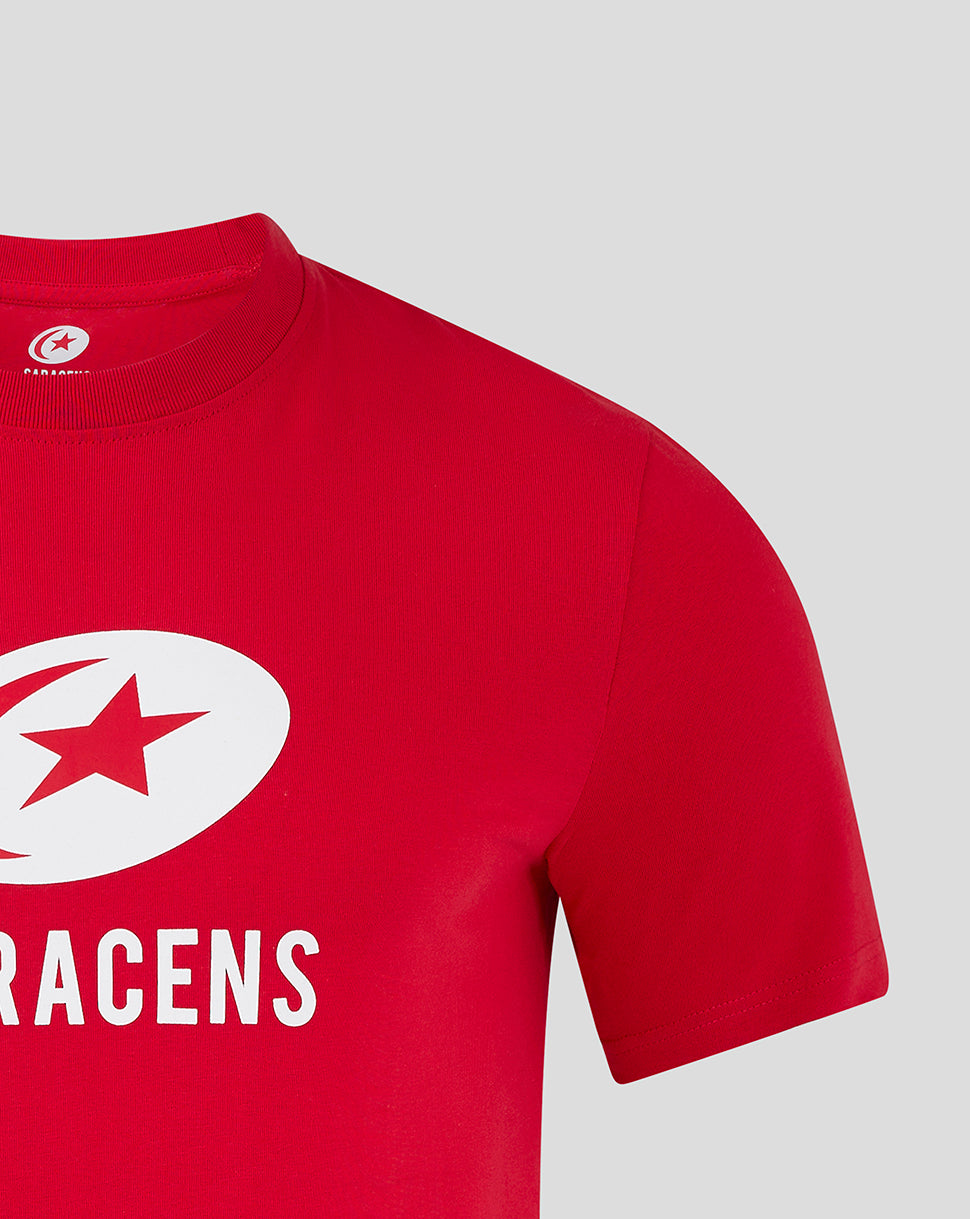 Saracens Men's Core Crest T-Shirt - Red - Red