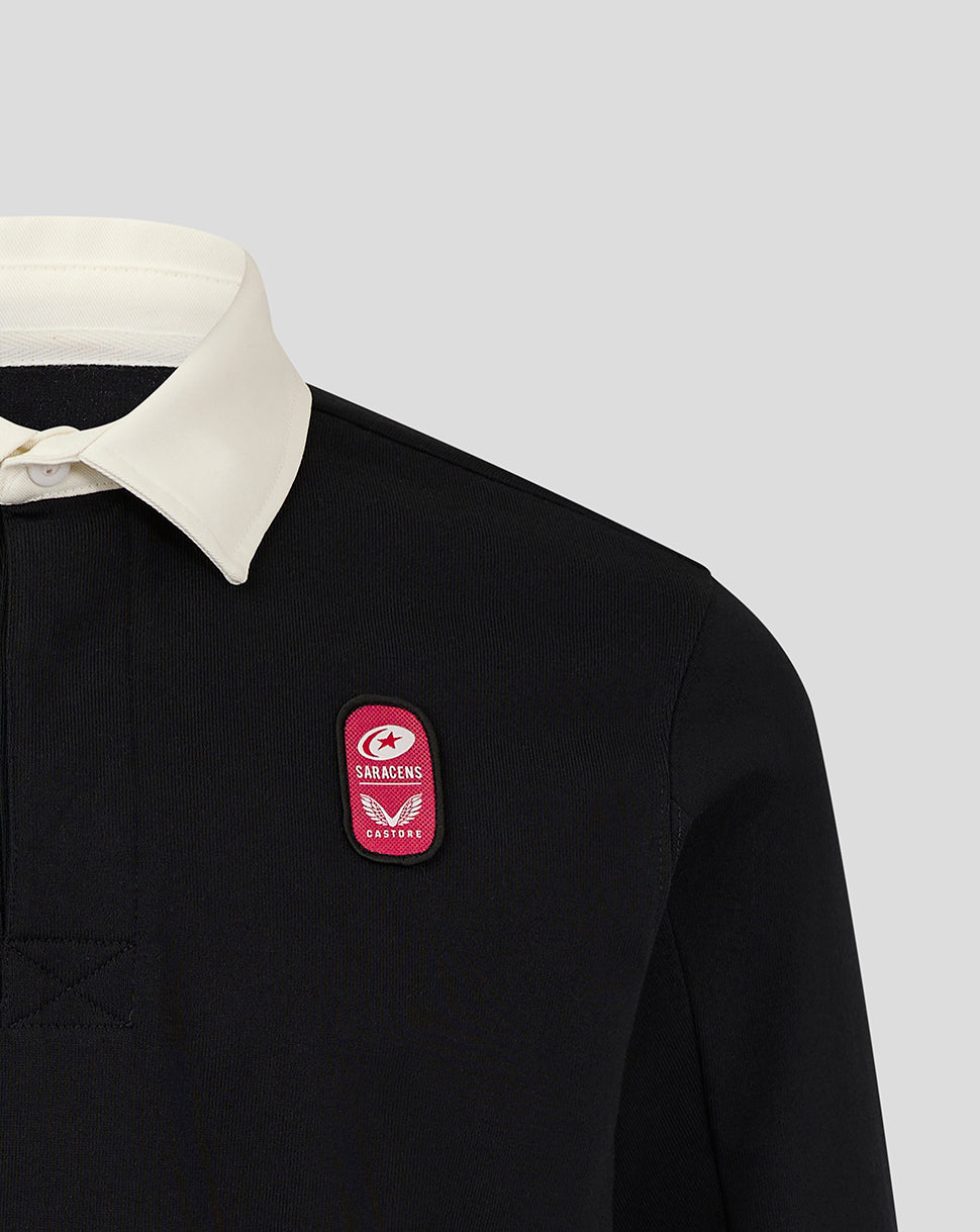 Saracens Men's Dual Branded Rugby Jersey - Black/White
