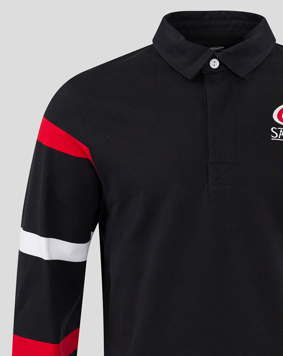 Saracens Men's Retro Rugby Jersey - Black