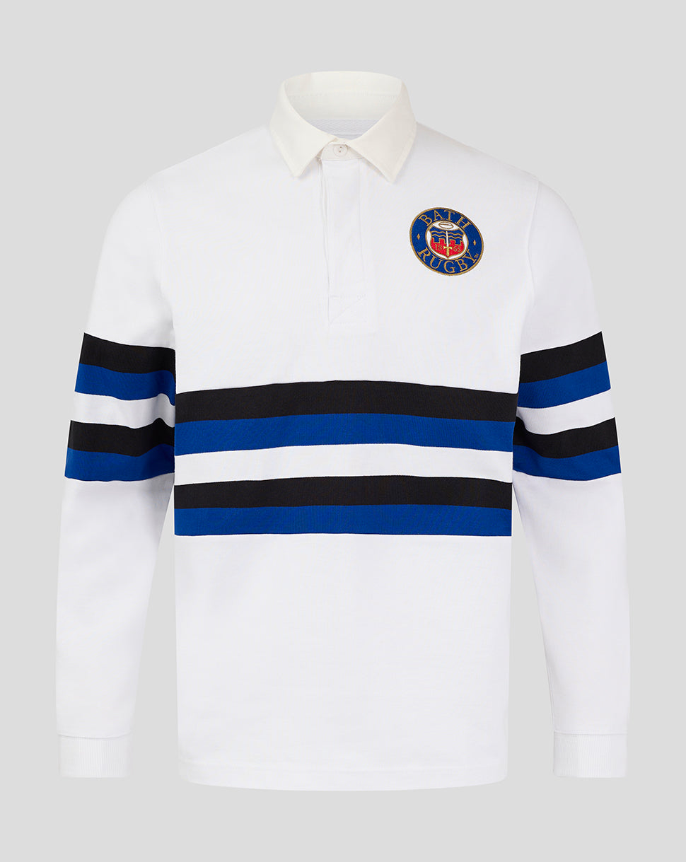 Bath Rugby Men's Retro Rugby Shirt - Brilliant White