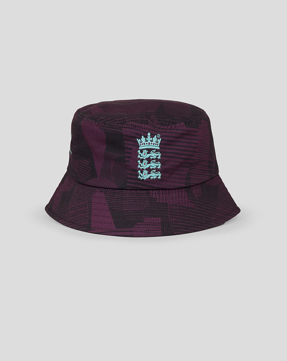 England Cricket Training Men's Bucket Hat 25/26 - Blackberry Wine/Caviar