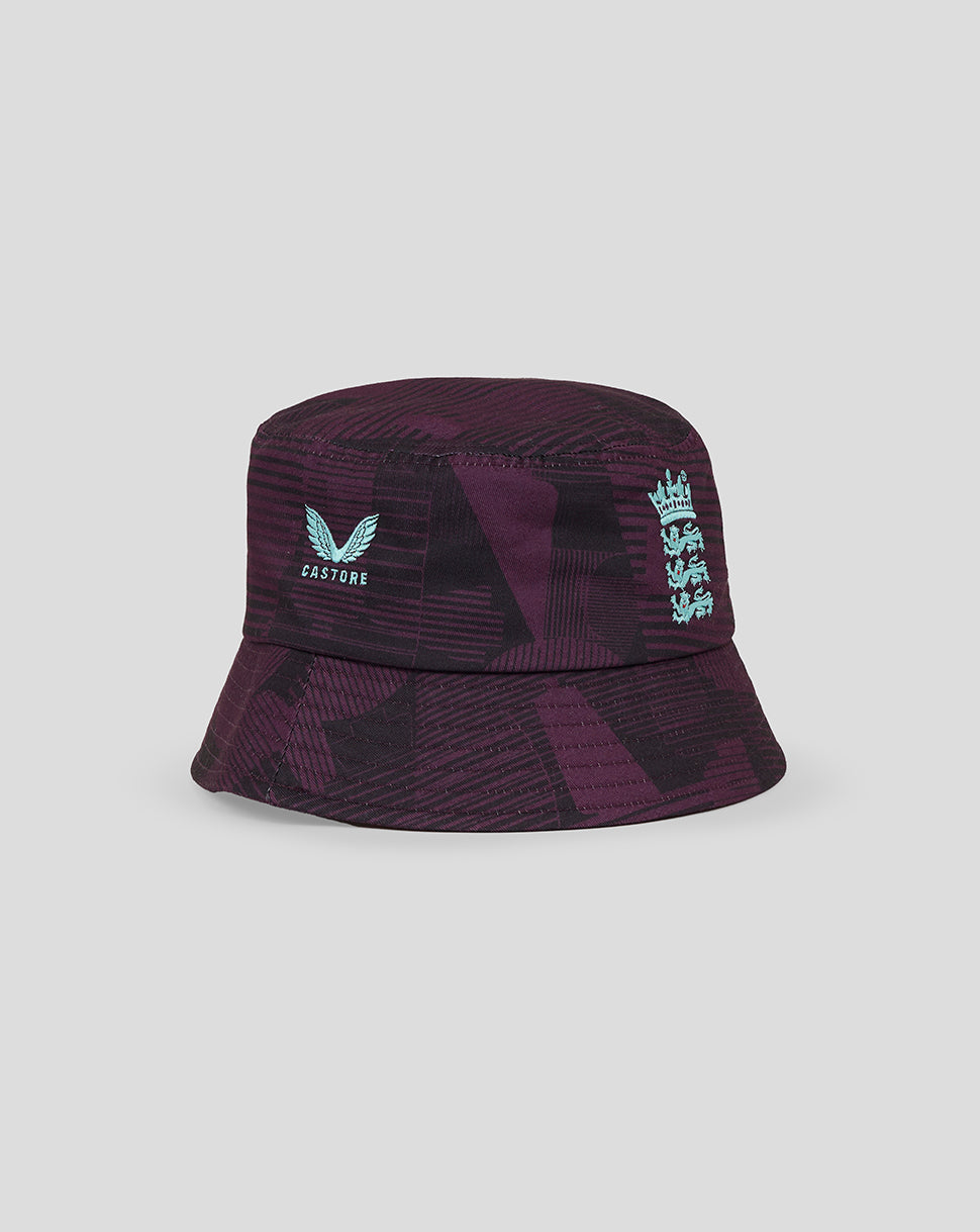 England Cricket Training Men's Bucket Hat 25/26 - Blackberry Wine/Caviar