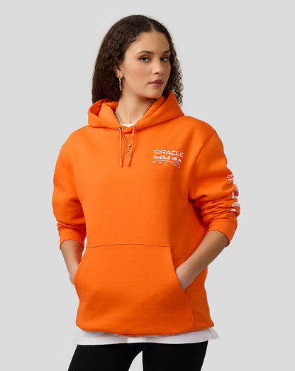 Oracle Red Bull Racing Unisex Max Verstappen Puzzle Pullover Hoodie - Exotic Orange